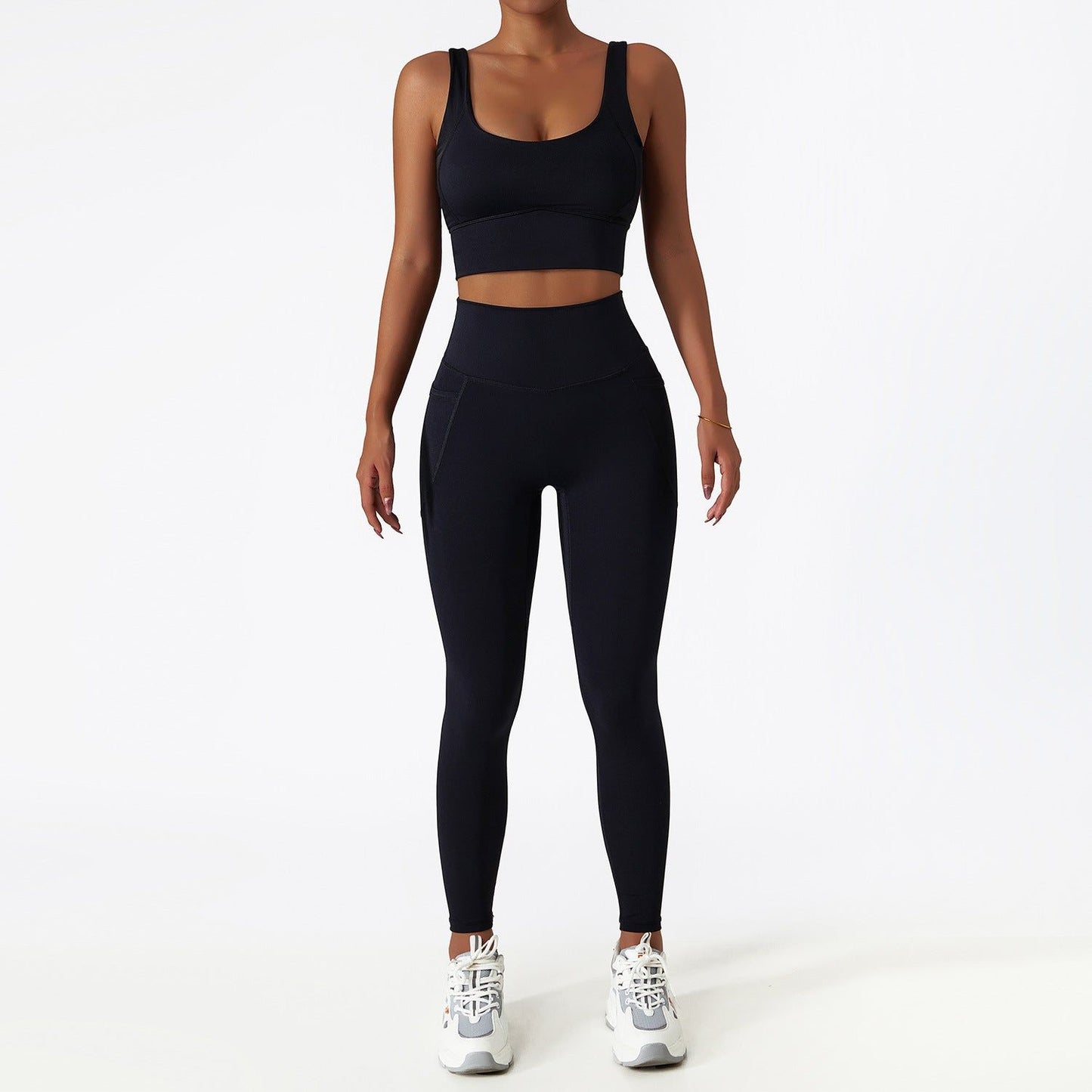 Breathable Cloud Feeling Quick Drying Skinny Yoga Clothes Pocket Running Sports Suit Oblique Shoulder Nude Feel Fitness Suit Suit - Yara fashion  99082430 Breathable Cloud Feeling Quick Drying Skinny Yoga Clothes Pocket Running Sports Suit Oblique Shoulder Nude Feel Fitness Suit Suit 