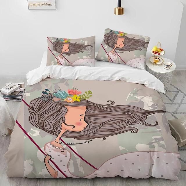 Cartoon Cute Ballet Girl Ballerina Comforter Bedding Set,Duvet Cover Bed Set Quilt Cover Pillowcase,Queen Size Bedding Set Kids - Yara fashion  48732643 Cartoon Cute Ballet Girl Ballerina Comforter Bedding Set,Duvet Cover Bed Set Quilt Cover Pillowcase,Queen Size Bedding Set Kids 