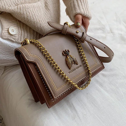 CGCBAG Luxury Brand Women Handbag 2023 New Retro Bee Female Shoulder Bag Simple High Quality Leather Designer Crossbody Bags - Yara fashion  24213857 CGCBAG Luxury Brand Women Handbag 2023 New Retro Bee Female Shoulder Bag Simple High Quality Leather Designer Crossbody Bags 