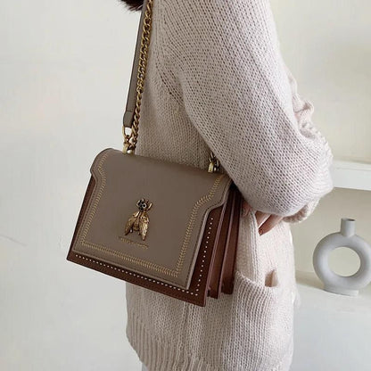 CGCBAG Luxury Brand Women Handbag 2023 New Retro Bee Female Shoulder Bag Simple High Quality Leather Designer Crossbody Bags - Yara fashion  92983702 CGCBAG Luxury Brand Women Handbag 2023 New Retro Bee Female Shoulder Bag Simple High Quality Leather Designer Crossbody Bags 