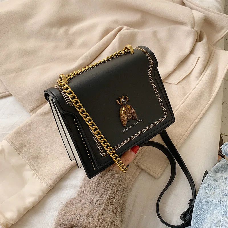 CGCBAG Luxury Brand Women Handbag 2023 New Retro Bee Female Shoulder Bag Simple High Quality Leather Designer Crossbody Bags - Yara fashion  36823563 CGCBAG Luxury Brand Women Handbag 2023 New Retro Bee Female Shoulder Bag Simple High Quality Leather Designer Crossbody Bags 