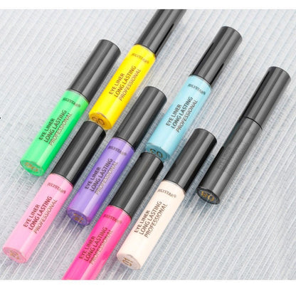 Colorful Stain Free Liquid Eyeliner Set Waterproof Oil Proof Eyeliner Liquid Pen White Eyeliner - Yara fashion  37544294 Colorful Stain Free Liquid Eyeliner Set Waterproof Oil Proof Eyeliner Liquid Pen White Eyeliner 