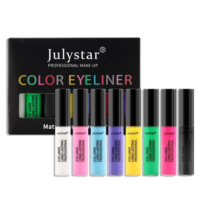 Colorful Stain Free Liquid Eyeliner Set Waterproof Oil Proof Eyeliner Liquid Pen White Eyeliner - Yara fashion  75763417 Colorful Stain Free Liquid Eyeliner Set Waterproof Oil Proof Eyeliner Liquid Pen White Eyeliner 