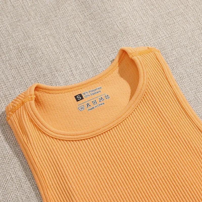 Crop Top Women Solid Basic T-shirts Vest Seamless Streetwear Elastic Rib-Knit Sleeveless Casual Tank Tops Female - Yara fashion  48036657 Crop Top Women Solid Basic T-shirts Vest Seamless Streetwear Elastic Rib-Knit Sleeveless Casual Tank Tops Female 