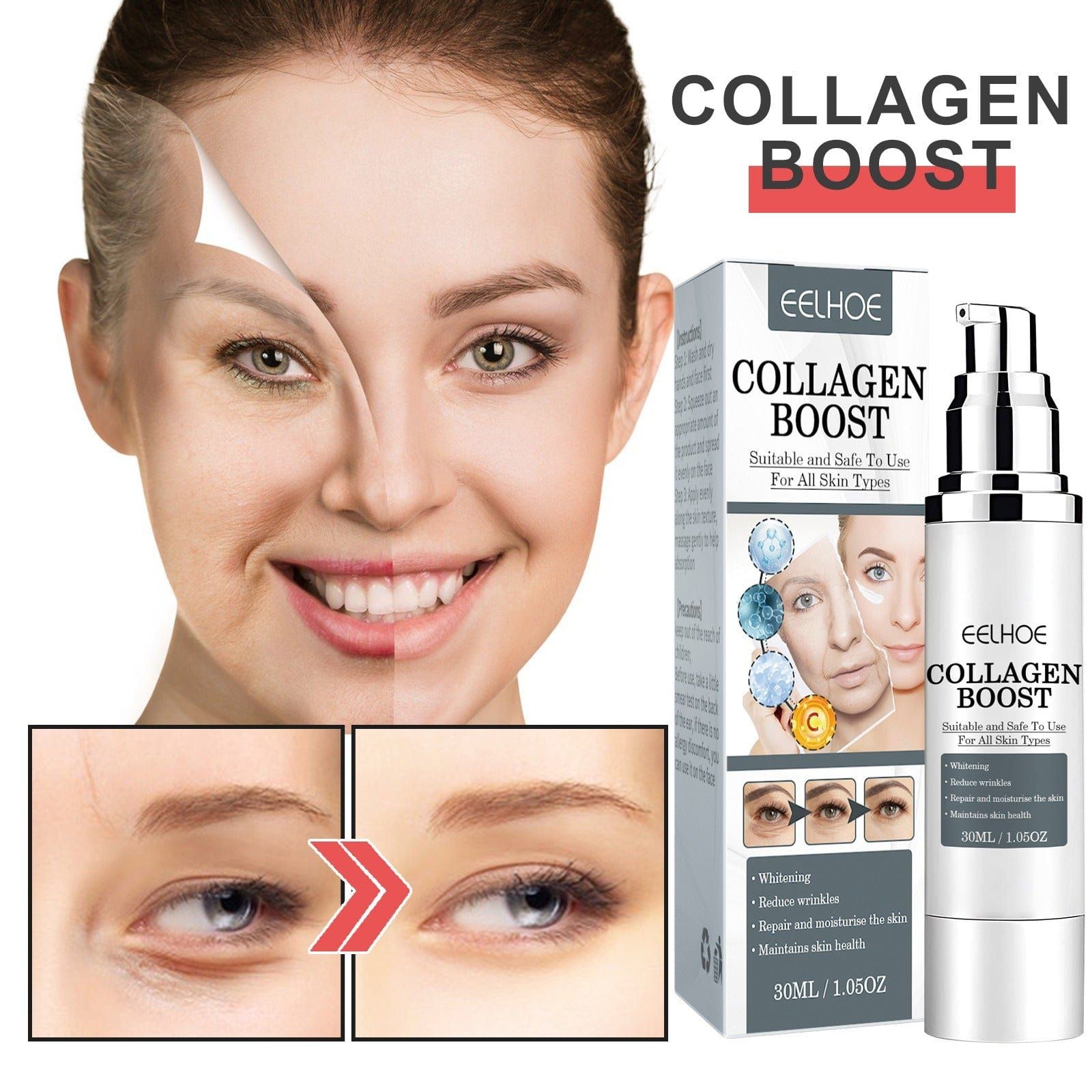 EELHOE Collagen Anti Wrinkle Cream Collagen Is Reconstituted Against Aging To Weaken Fine Lines Moisturize And Tighten Skin - Yara fashion  66185637 EELHOE Collagen Anti Wrinkle Cream Collagen Is Reconstituted Against Aging To Weaken Fine Lines Moisturize And Tighten Skin 