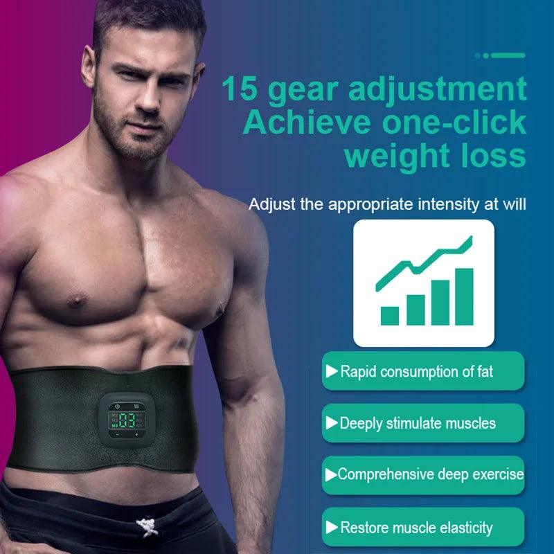 Electric Abdominal Toning Belt EMS Body Slimming Massage Belt Heating Warm Belly Abdomen Muscle Stimulator Fitness Weight Lose - Yara fashion  91614512 Electric Abdominal Toning Belt EMS Body Slimming Massage Belt Heating Warm Belly Abdomen Muscle Stimulator Fitness Weight Lose 