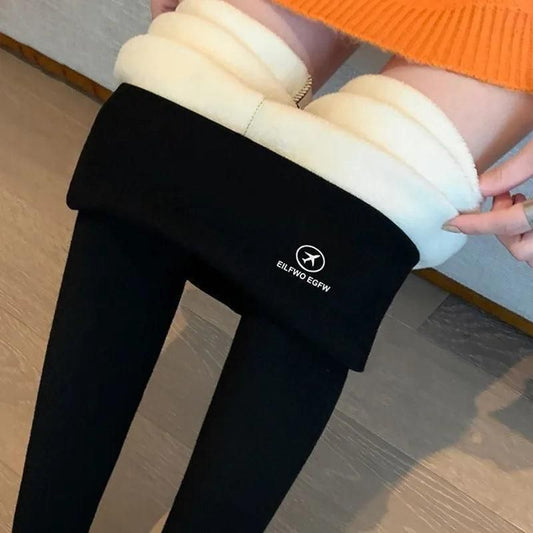 EVNISI Casual Women Leggings Underwear Thermal Waist Fleece Tight Warm Trousers Cashmere Pants For Women 2023 Autumn Winter - Yara fashion  85140338 EVNISI Casual Women Leggings Underwear Thermal Waist Fleece Tight Warm Trousers Cashmere Pants For Women 2023 Autumn Winter 