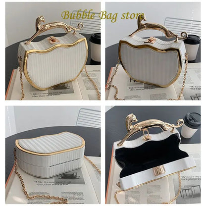 Female Luxury Designer Stripe Printed Women's Handbag Fashion Chain Crossbody Bag Box Tote 2024 Summer New Ladies Shoulder Purse - Yara fashion  5153456 Female Luxury Designer Stripe Printed Women's Handbag Fashion Chain Crossbody Bag Box Tote 2024 Summer New Ladies Shoulder Purse 