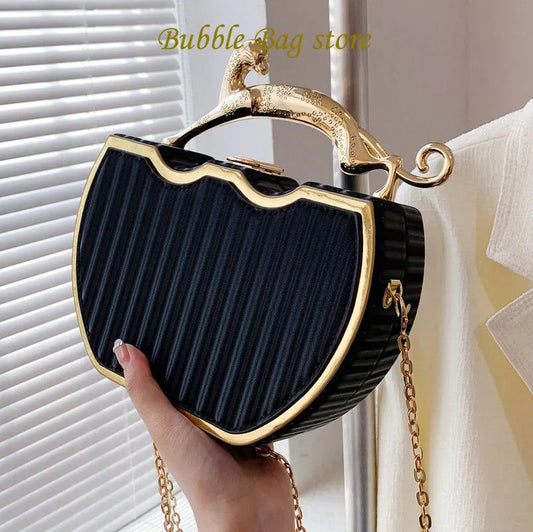 Female Luxury Designer Stripe Printed Women's Handbag Fashion Chain Crossbody Bag Box Tote 2024 Summer New Ladies Shoulder Purse - Yara fashion  50066907 Female Luxury Designer Stripe Printed Women's Handbag Fashion Chain Crossbody Bag Box Tote 2024 Summer New Ladies Shoulder Purse 