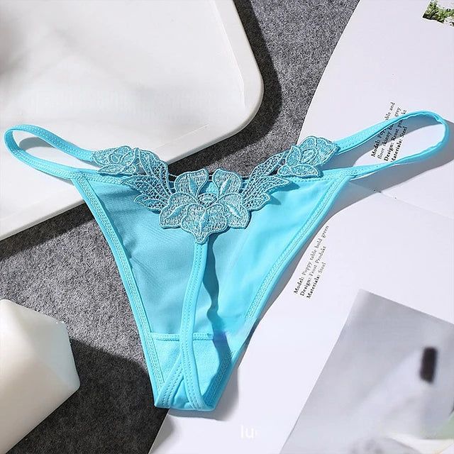 Floral Embroidered Sexy Briefs Low Waist G-String Seduction Thin Women Underwear Seamless Sexy Hollow Out Panties Thong Lingerie - Yara fashion  9192337 Floral Embroidered Sexy Briefs Low Waist G-String Seduction Thin Women Underwear Seamless Sexy Hollow Out Panties Thong Lingerie 