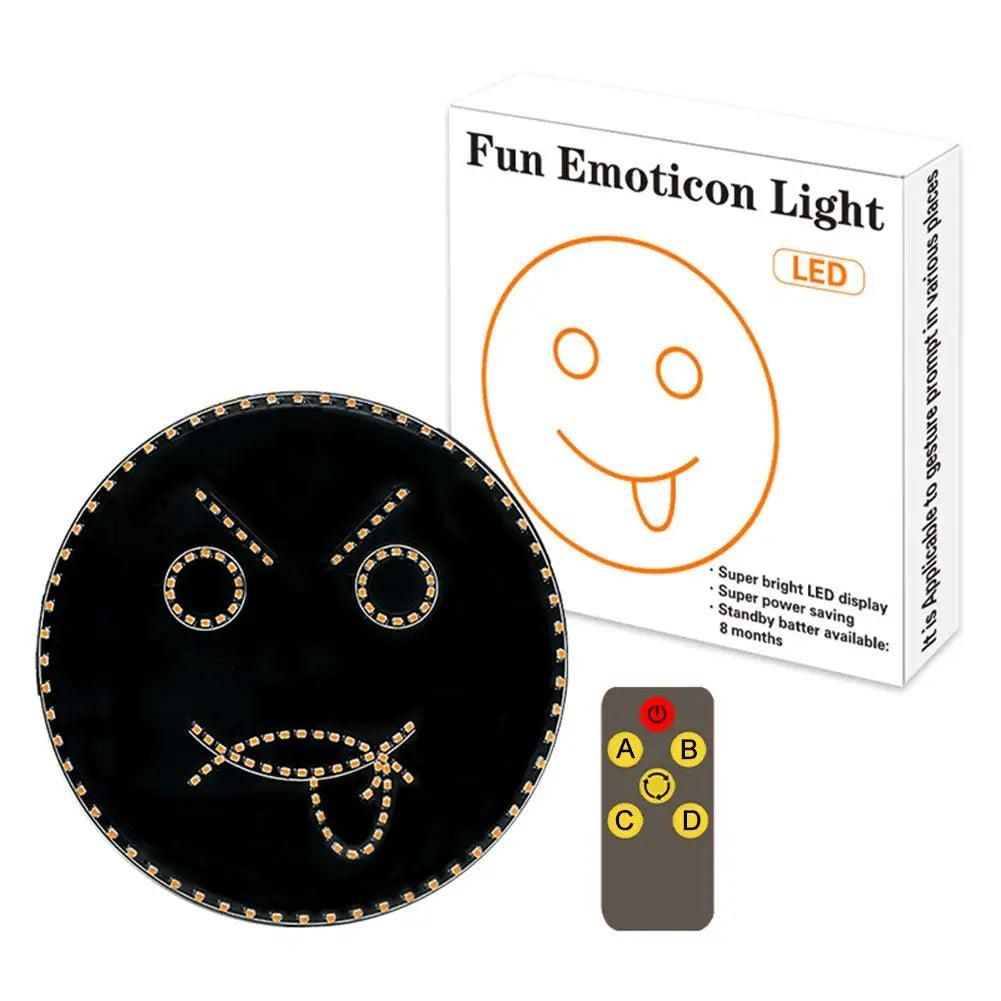 Funny Car LED Fun Expression Light Face Lights With Remote Control Rear Window Car Multi-function Warning Reminder Lamp - Yara fashion  75395602 Funny Car LED Fun Expression Light Face Lights With Remote Control Rear Window Car Multi-function Warning Reminder Lamp 