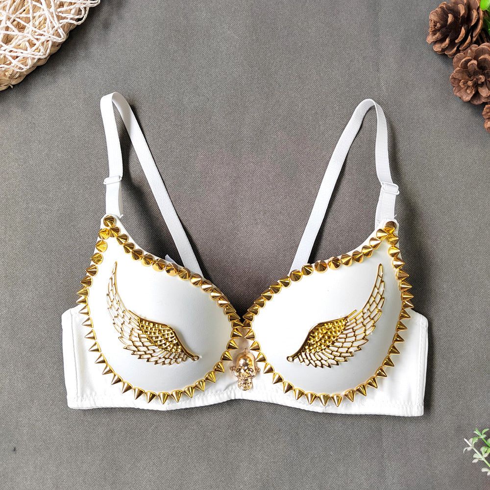 Golden Angel Wings Beaded Corset Short Chest Seamless Bare Back Body Shaping Bullet Tube Top Women - Yara fashion  61235595 Golden Angel Wings Beaded Corset Short Chest Seamless Bare Back Body Shaping Bullet Tube Top Women 