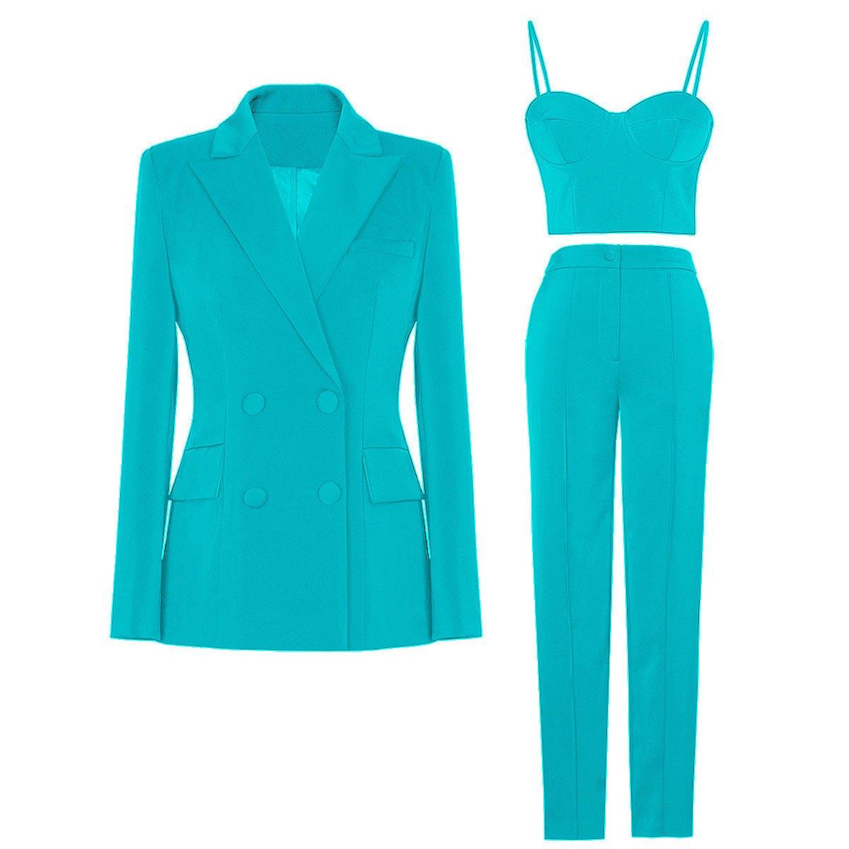 High Quality Casual Office Internet Celebrity Business Women Blazer Suit Set Three Piece Suit - Yara fashionYara fashion