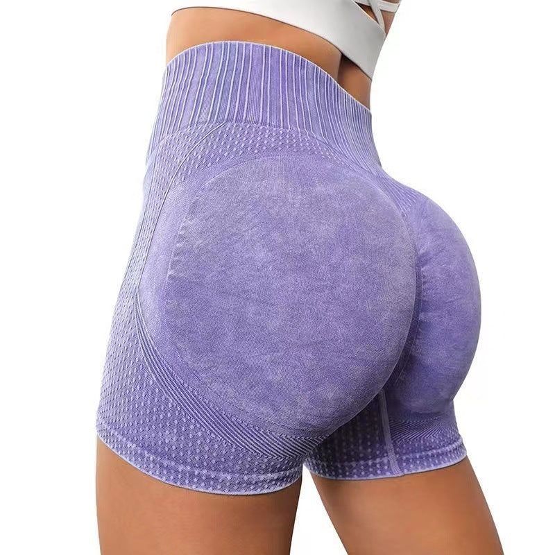 High-waisted Hip-lifting Fitness Pants Solid Color Quick-drying Tight Running Sports Yoga Shorts Women - Yara fashion  29634232 High-waisted Hip-lifting Fitness Pants Solid Color Quick-drying Tight Running Sports Yoga Shorts Women 