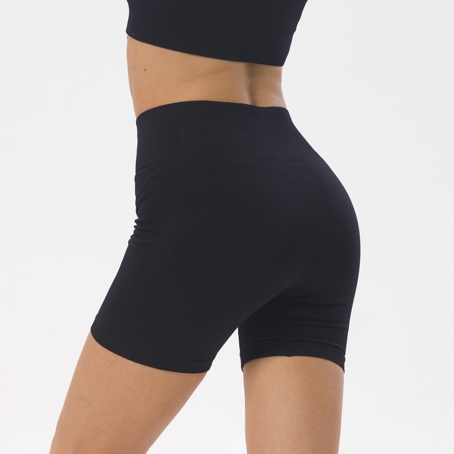 Hip Raise High Waist Seamless Yoga Pants Women Peach Hip Tight Three Point Sports Pants Quick Drying Thread Fitness Shorts - Yara fashion  44882056 Hip Raise High Waist Seamless Yoga Pants Women Peach Hip Tight Three Point Sports Pants Quick Drying Thread Fitness Shorts 