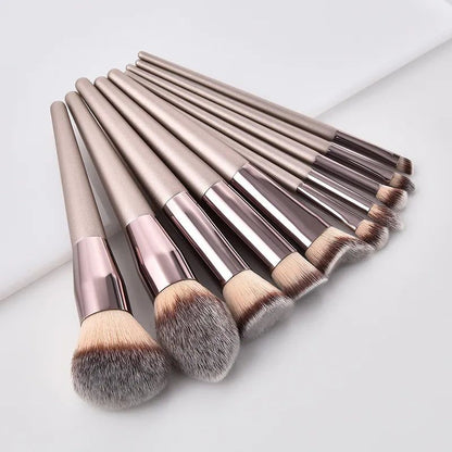 Hot Champagne Makeup Brushes Set for Women Cosmetic Foundation Powder Blush Eyeshadow Kabuki Blending Make Up Brush Beauty Tools - Yara fashion  86484516 Hot Champagne Makeup Brushes Set for Women Cosmetic Foundation Powder Blush Eyeshadow Kabuki Blending Make Up Brush Beauty Tools 