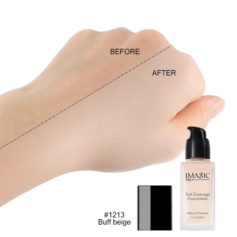 IMAGIC Liquid Foundation Matte Professional Facial Concealer Oil Control Waterproof Long Lasting Easy to Wear Moisturizing Makeu - Yara fashion  45956007 IMAGIC Liquid Foundation Matte Professional Facial Concealer Oil Control Waterproof Long Lasting Easy to Wear Moisturizing Makeu 