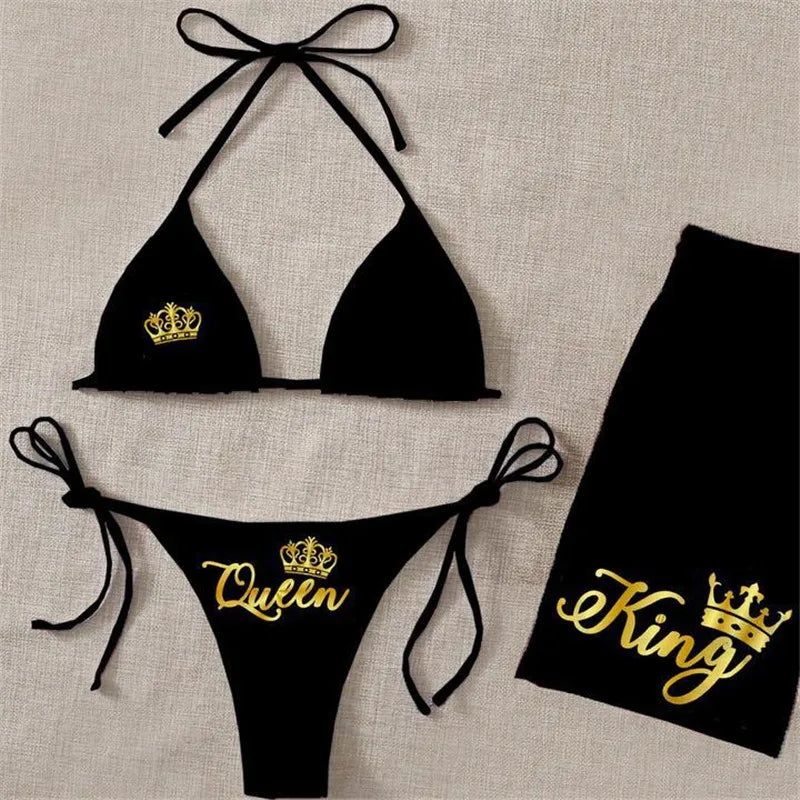 King and Queen 3D Printed Summer Men Shorts For Women Bikini Couple Matching Beach Shorts 02 - Yara fashion  57936595 King and Queen 3D Printed Summer Men Shorts For Women Bikini Couple Matching Beach Shorts 02 