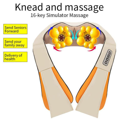 Kneading massage shawl massager SKG cervical spine massager household electric waist and back hot compress massager With bag - Yara fashion  41629118 Kneading massage shawl massager SKG cervical spine massager household electric waist and back hot compress massager With bag 