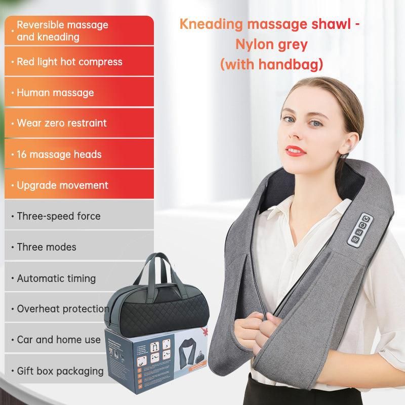 Kneading massage shawl massager SKG cervical spine massager household electric waist and back hot compress massager With bag - Yara fashion  29742220 Kneading massage shawl massager SKG cervical spine massager household electric waist and back hot compress massager With bag 