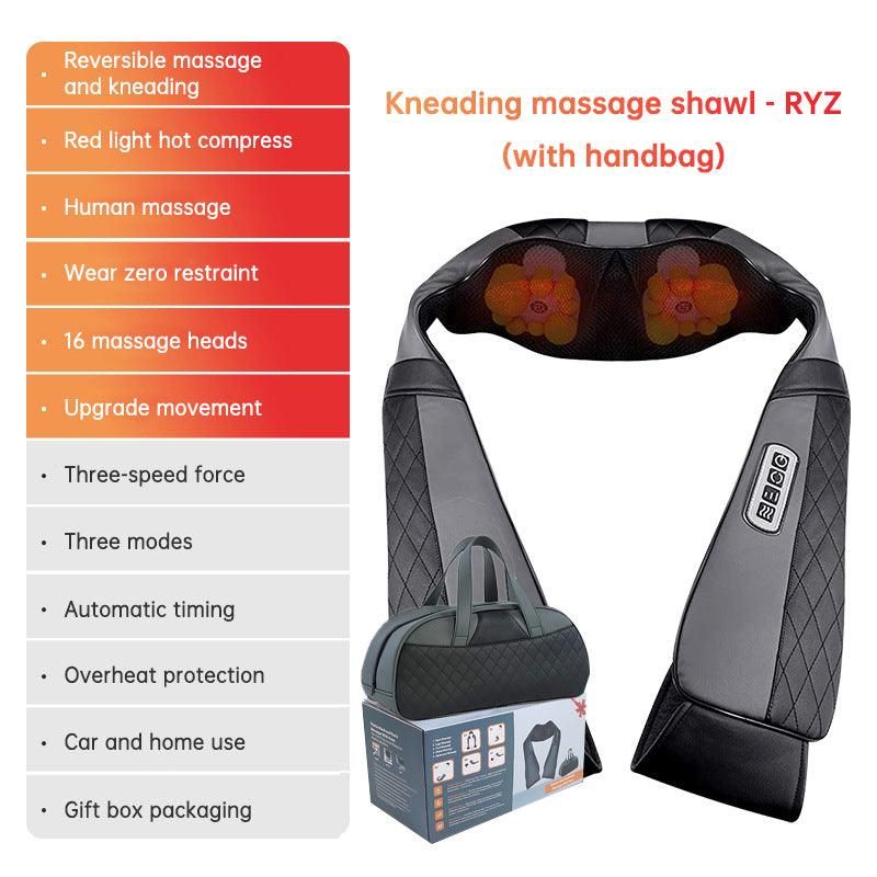 Kneading massage shawl massager SKG cervical spine massager household electric waist and back hot compress massager With bag - Yara fashion  23225117 Kneading massage shawl massager SKG cervical spine massager household electric waist and back hot compress massager With bag 