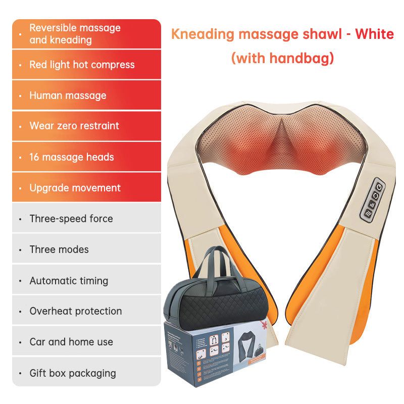 Kneading massage shawl massager SKG cervical spine massager household electric waist and back hot compress massager With bag - Yara fashion  85286618 Kneading massage shawl massager SKG cervical spine massager household electric waist and back hot compress massager With bag 