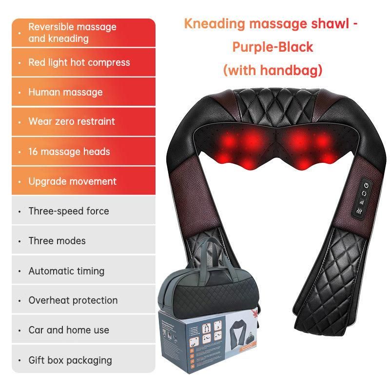 Kneading massage shawl massager SKG cervical spine massager household electric waist and back hot compress massager With bag - Yara fashion  59399690 Kneading massage shawl massager SKG cervical spine massager household electric waist and back hot compress massager With bag 