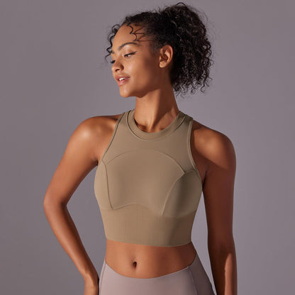 Knitted Solid Color Shaping Push Up Hollow Out Cutout Out Beauty Back Yoga Clothes Sports Sleeveless Vest Running Fitness Top Women - Yara fashion  99064994 Knitted Solid Color Shaping Push Up Hollow Out Cutout Out Beauty Back Yoga Clothes Sports Sleeveless Vest Running Fitness Top Women 