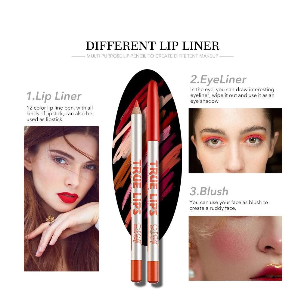 Lipliner Pen Lip Makeup Sexy Red Matte Contour Tint Lipstick Pen Waterproof Long Lasting - Yara fashion  25956312 Lipliner Pen Lip Makeup Sexy Red Matte Contour Tint Lipstick Pen Waterproof Long Lasting 