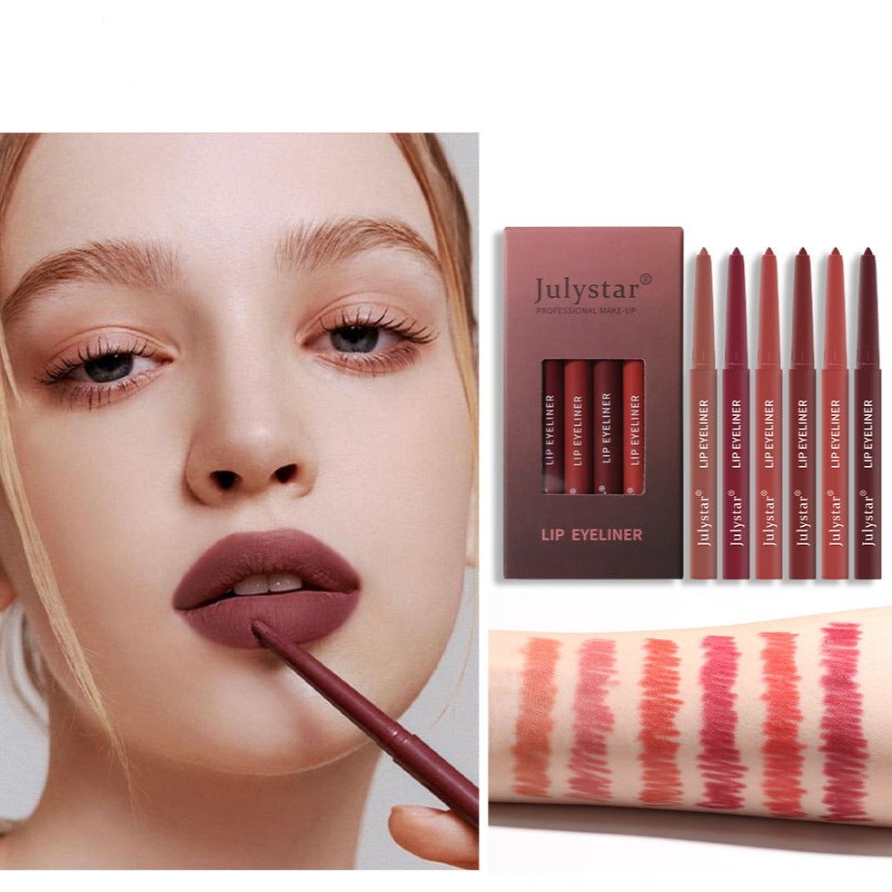 Lipstick Pink Six Pack Lipstick Pen Waterproof Matte Velvet Fog Rotary Lipliner - Yara fashion  39288720 Lipstick Pink Six Pack Lipstick Pen Waterproof Matte Velvet Fog Rotary Lipliner 