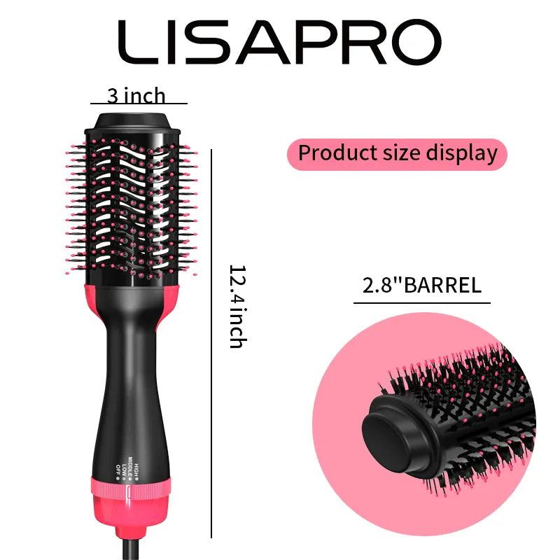 LISAPRO 3 IN 1 Hot Air Brush One-Step Hair Dryer And Volumizer Styler and Dryer Blow Dryer Brush Professional 1000W Hair Dryers - Yara fashion  87712558 LISAPRO 3 IN 1 Hot Air Brush One-Step Hair Dryer And Volumizer Styler and Dryer Blow Dryer Brush Professional 1000W Hair Dryers 