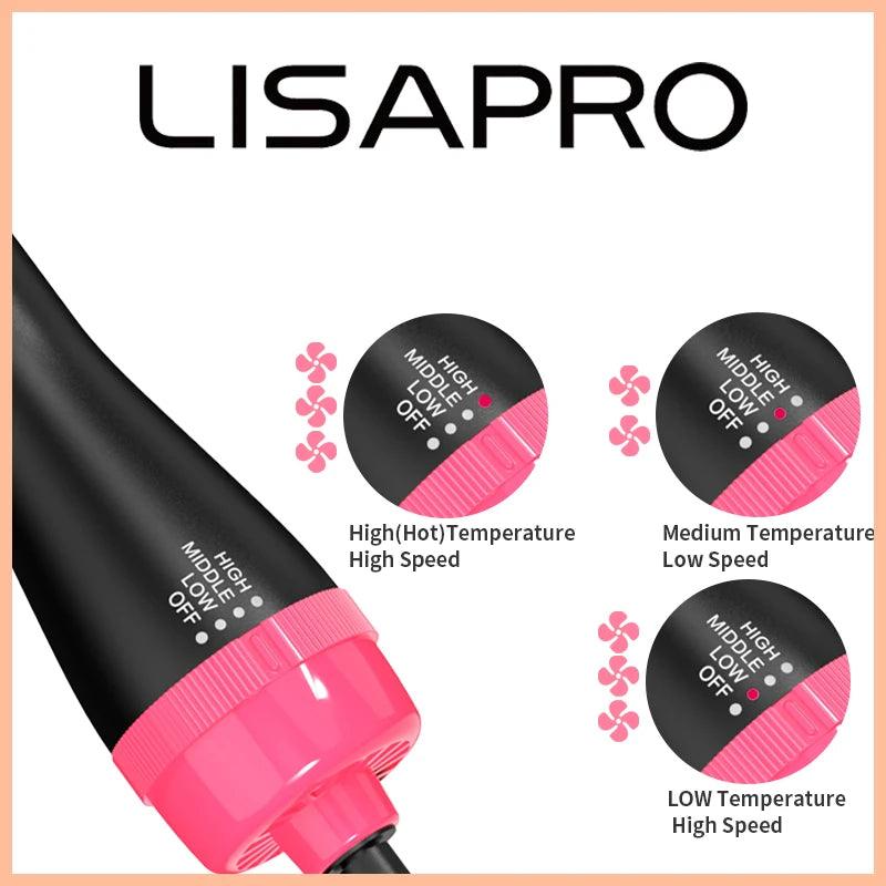 LISAPRO 3 IN 1 Hot Air Brush One-Step Hair Dryer And Volumizer Styler and Dryer Blow Dryer Brush Professional 1000W Hair Dryers - Yara fashion  36949782 LISAPRO 3 IN 1 Hot Air Brush One-Step Hair Dryer And Volumizer Styler and Dryer Blow Dryer Brush Professional 1000W Hair Dryers 