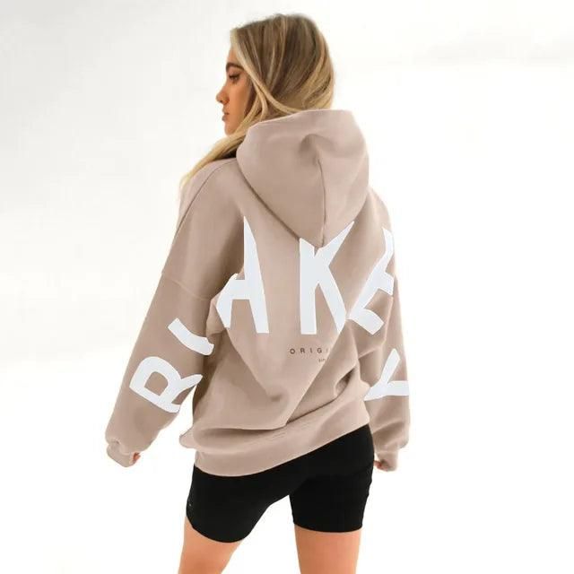 Loose Top Hoodie For Women Fashion Letter Long Sleeved Autumn/winter Versatile Hoodie 2024 New Casual Sports Tops - Yara fashion  9236886 Loose Top Hoodie For Women Fashion Letter Long Sleeved Autumn/winter Versatile Hoodie 2024 New Casual Sports Tops 