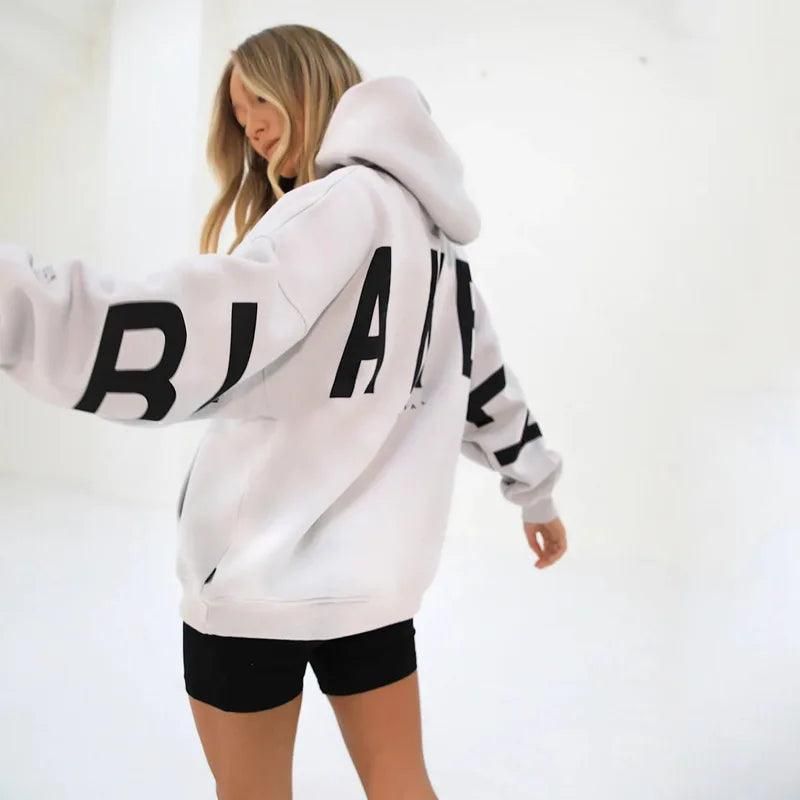 Loose Top Hoodie For Women Fashion Letter Long Sleeved Autumn/winter Versatile Hoodie 2024 New Casual Sports Tops - Yara fashion  11817499 Loose Top Hoodie For Women Fashion Letter Long Sleeved Autumn/winter Versatile Hoodie 2024 New Casual Sports Tops 