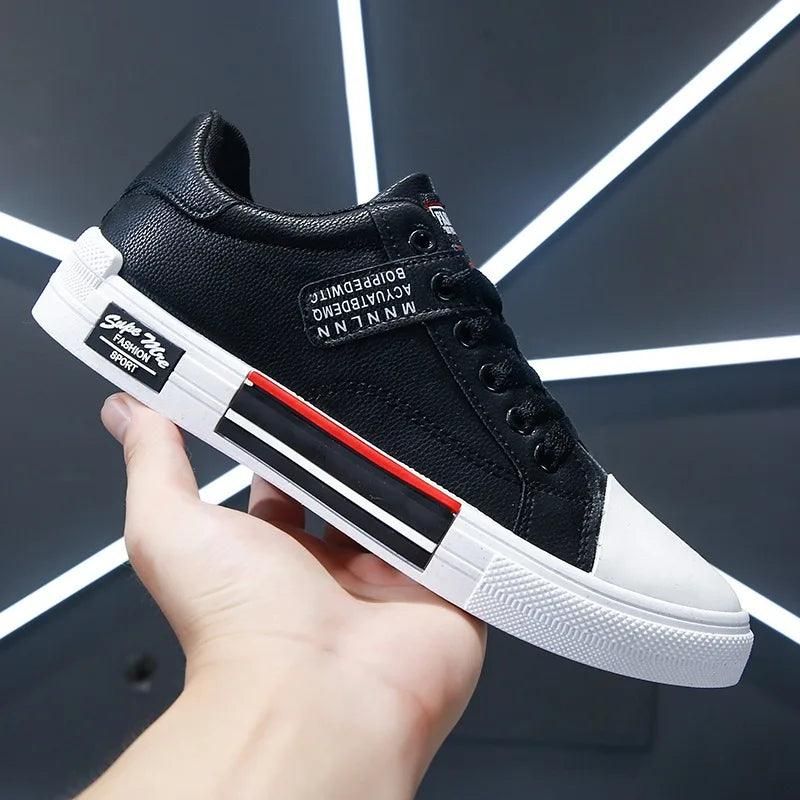 Men High-Top Skateboard Shoes Brand Leather Men's Casual Sneakers Male - Yara fashion  32215118 Men High-Top Skateboard Shoes Brand Leather Men's Casual Sneakers Male 