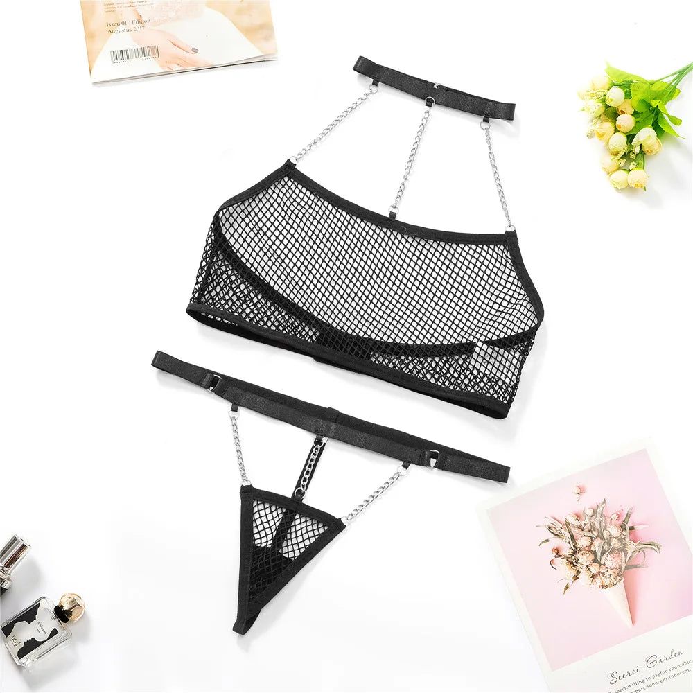 Mesh BH Set Frauen sexy Höschen kurze Unterwäsche Set sexy erotische Set jeden Tag erotische Unterwäsche sexy Dessous Set - Yara fashion  56240945 Mesh BH Set Frauen sexy Höschen kurze Unterwäsche Set sexy erotische Set jeden Tag erotische Unterwäsche sexy Dessous Set 