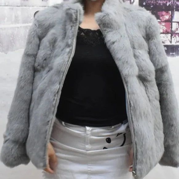 Natural Rabbit Fur Coat Women Winter Jacket Real leather and fur promotion clothing Female On Offer With Free Shipping 2024 Cold - Yara fashion  98334094 Natural Rabbit Fur Coat Women Winter Jacket Real leather and fur promotion clothing Female On Offer With Free Shipping 2024 Cold 