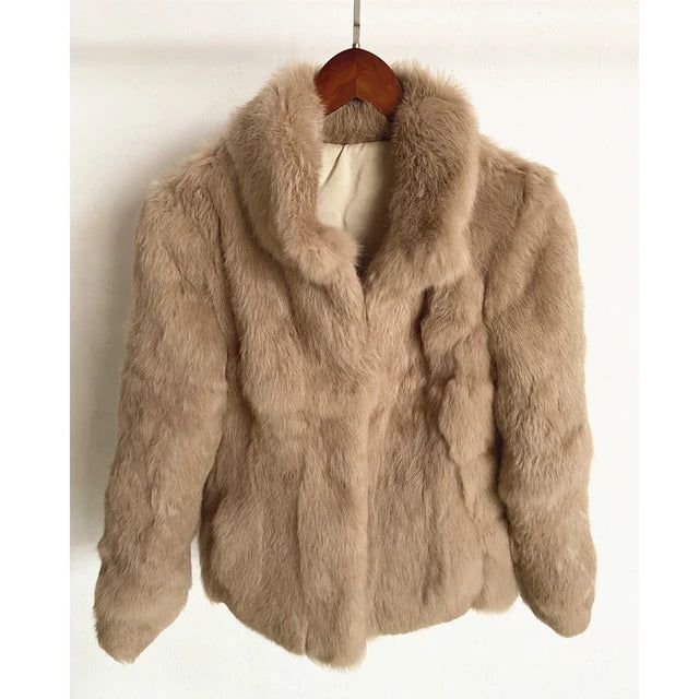 Natural Rabbit Fur Coat Women Winter Jacket Real leather and fur promotion clothing Female On Offer With Free Shipping 2024 Cold - Yara fashion  54891323 Natural Rabbit Fur Coat Women Winter Jacket Real leather and fur promotion clothing Female On Offer With Free Shipping 2024 Cold 