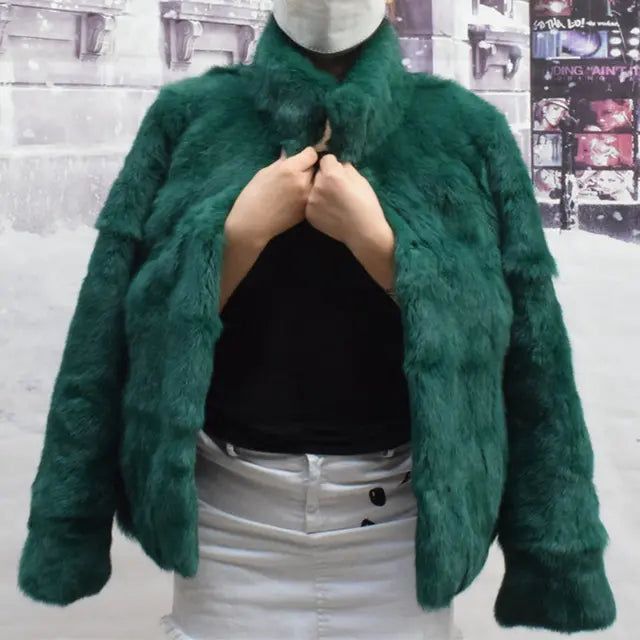 Natural Rabbit Fur Coat Women Winter Jacket Real leather and fur promotion clothing Female On Offer With Free Shipping 2024 Cold - Yara fashion  7263132 Natural Rabbit Fur Coat Women Winter Jacket Real leather and fur promotion clothing Female On Offer With Free Shipping 2024 Cold 