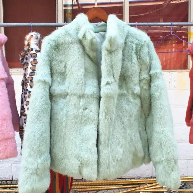 Natural Rabbit Fur Coat Women Winter Jacket Real leather and fur promotion clothing Female On Offer With Free Shipping 2024 Cold - Yara fashion  31936264 Natural Rabbit Fur Coat Women Winter Jacket Real leather and fur promotion clothing Female On Offer With Free Shipping 2024 Cold 