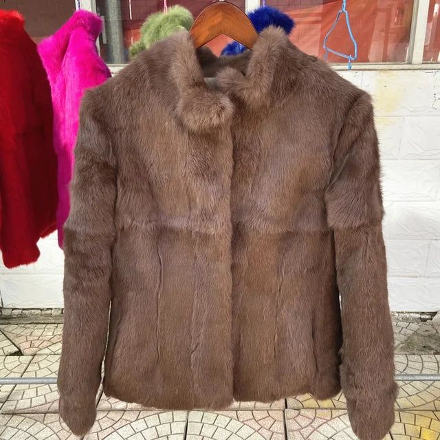 Natural Rabbit Fur Coat Women Winter Jacket Real leather and fur promotion clothing Female On Offer With Free Shipping 2024 Cold - Yara fashion  53096067 Natural Rabbit Fur Coat Women Winter Jacket Real leather and fur promotion clothing Female On Offer With Free Shipping 2024 Cold 