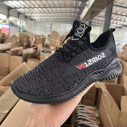 New Flyknit Men's Shoes Korean Style Trendy Casual Shoes Comfortable - Yara fashion  91081057 New Flyknit Men's Shoes Korean Style Trendy Casual Shoes Comfortable 