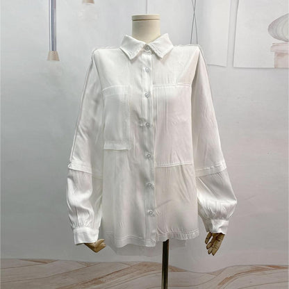 New Popular Women Shirt Spring Summer Long Sleeves Elegant Slim-Fit Long-Sleeved White Shirt - Yara fashion  71799694 New Popular Women Shirt Spring Summer Long Sleeves Elegant Slim-Fit Long-Sleeved White Shirt 