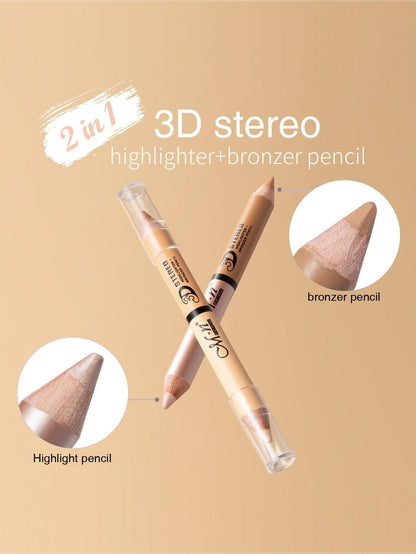 One-stroke Dual-use Double-headed Cover Pen High-gloss Pen Wooden - Yara fashion  83620517 One-stroke Dual-use Double-headed Cover Pen High-gloss Pen Wooden 