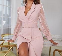 Organza Sleeve Blazer Women Autumn Clothing Coat Women Casual Small Suit - Yara fashionYara fashion