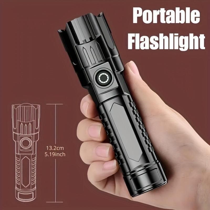 Outdoor Household Camping Usb Rechargeable Zoom Led Power Torch - Yara fashion  1723944 Outdoor Household Camping Usb Rechargeable Zoom Led Power Torch 