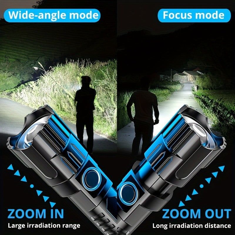 Outdoor Household Camping Usb Rechargeable Zoom Led Power Torch - Yara fashion  89687826 Outdoor Household Camping Usb Rechargeable Zoom Led Power Torch 