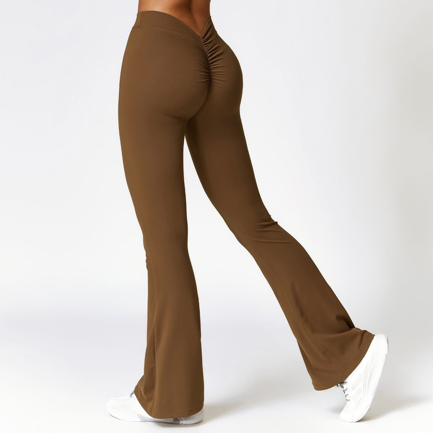 Peach Hip Raise Yoga BellBottom Pants Fitness Sports Wide Legs Bootcut Trousers High Waist Quick Drying Yoga Pants Women - Yara fashion  26397729 Peach Hip Raise Yoga BellBottom Pants Fitness Sports Wide Legs Bootcut Trousers High Waist Quick Drying Yoga Pants Women 