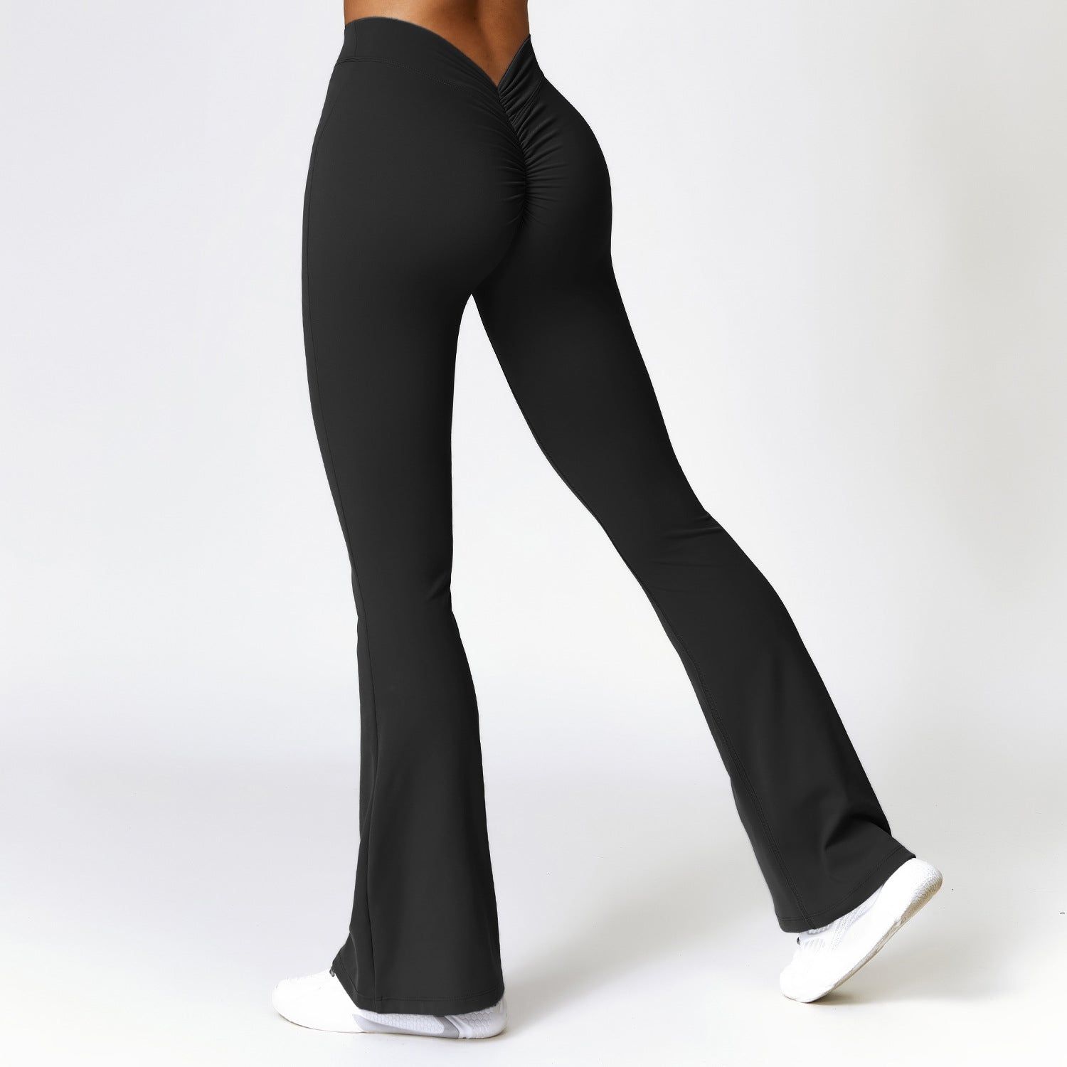 Peach Hip Raise Yoga BellBottom Pants Fitness Sports Wide Legs Bootcut Trousers High Waist Quick Drying Yoga Pants Women - Yara fashion  98159520 Peach Hip Raise Yoga BellBottom Pants Fitness Sports Wide Legs Bootcut Trousers High Waist Quick Drying Yoga Pants Women 