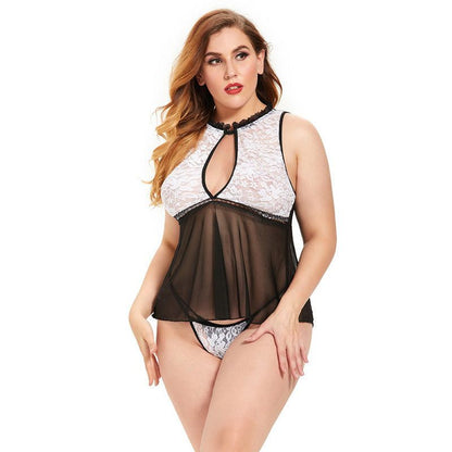 Plus Size Sexy Lingerie Lace Sexy Sleepwear Sexy Semi-Transparent Lace - Yara fashion  22545819 Plus Size Sexy Lingerie Lace Sexy Sleepwear Sexy Semi-Transparent Lace 